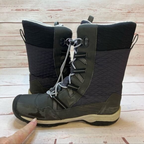 Keen Kids 'Hoodoo' Waterproof Winter Snow Boots In Black Sz 5 Big Girl - Picture 11 of 11